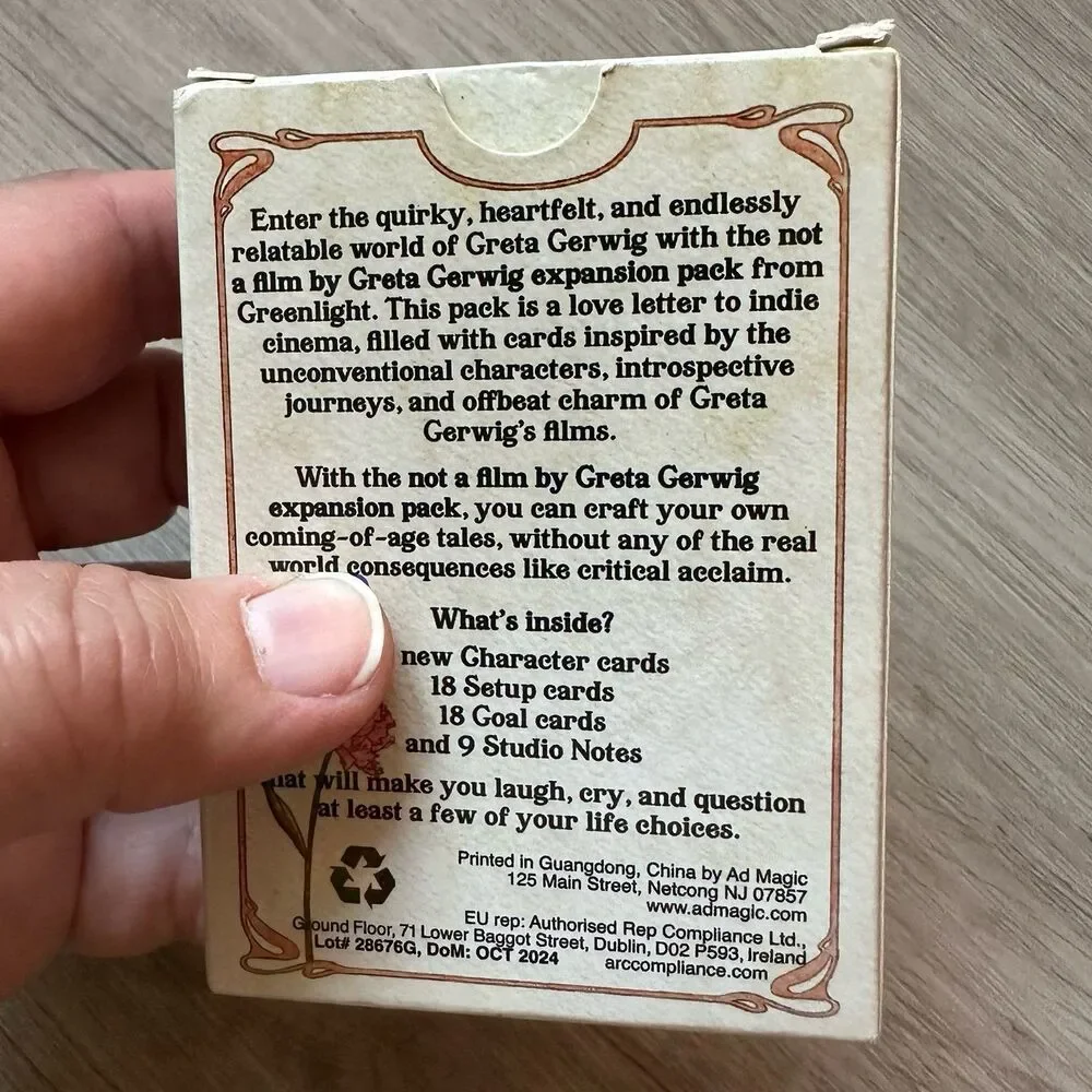 Not A Film By Greta Gerwig Expansion Pack Card Deck for Greenlight Game